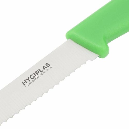 Hygiplas Serrated Tomato Knife Green 10cm - CF898 - 3