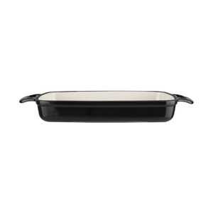 Vogue Black Rectangular Cast Iron Dish 1.8Ltr - GH323 - 3