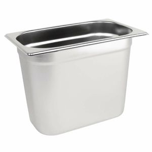 Vogue Stainless Steel 1/4 Gastronorm Pan 200mm - K823 - 1