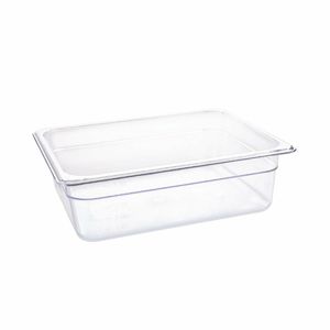 Vogue Polycarbonate 1/2 Gastronorm Container 100mm Clear - U229 - 1