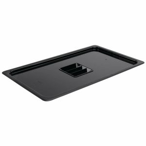 Vogue Polycarbonate 1/1 Gastronorm Lid Black - U474 - 1