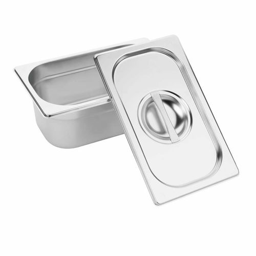Vogue Gastronorm Pan Set with Lids 1/9 (Pack of 6) - S430 - 1