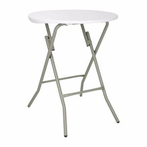 Bolero Round Folding Table White 600mm (Single) - CA998 - 1