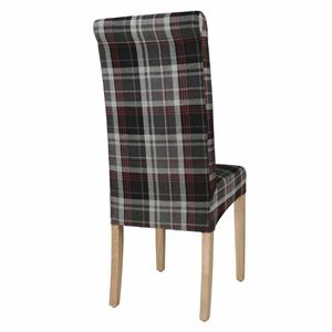 Bolero Austin Dining Chairs Grey Tartan (Pack of 2) - DB990 - 3