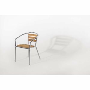 Bolero Aluminium and Ash Chairs (Pack of 4) - U421 - 3