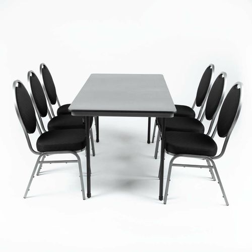 Bolero ABS Rectangular Folding Table Grey 5ft - GC595 - 4