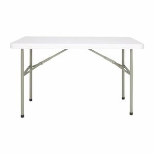 Bolero PE Rectangular Folding Table White 4ft (Single) - U543 - 3