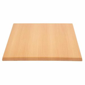 Bolero Pre-drilled Square Table Top Beech Effect 600mm - GG634 - 3