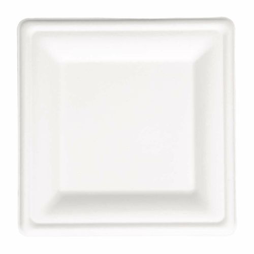 Fiesta Compostable Bagasse Square Plates 261mm (Pack of 50) - FC520 - 4