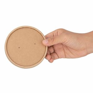 Fiesta Compostable Paper Soup Container Lids 98mm (Pack of 500) - FB556 - 3