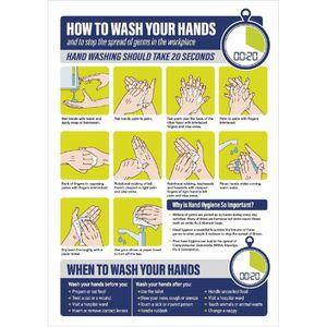 How To Wash Your Hands Sign A4 Self-Adhesive - FJ978 - 1