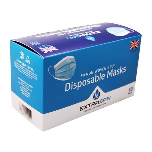 3-Ply Face Masks (Pack of 50) - DS148 - 1