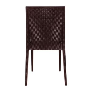 Bolero PP Rattan Bistro Side Chairs Brown (Pack of 4) - GR361 - 3