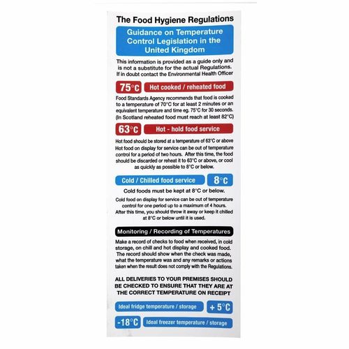 2006 Food Act Cook Chill Guidelines Sign - L967 - 1