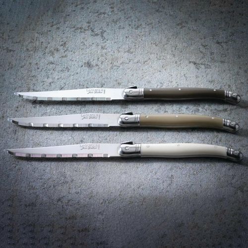 Laguiole Serrated Steak Knives Pepper Handle (Pack of 6) - VV955 - 2