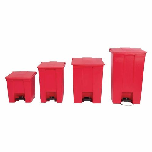 Rubbermaid Step On Pedal Bin Red 68Ltr - K822 - 3