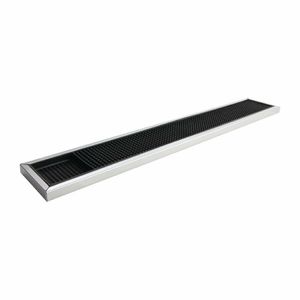 Beaumont Rubber Bar Mat with Stainless Steel Frame 600 x 100mm - CN741 - 1