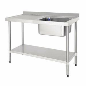 Vogue Single Sink Left Hand Drainer 1200mm - DY822 - 1