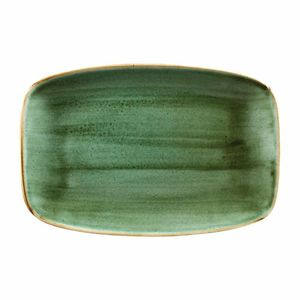 Churchill Stonecast No. 8 Oblong Chefs Plates 300 x 199mm Samphire Green (Pack of 6) - FC153 - 1