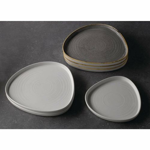 Churchill Stonecast Barley White Triangle Walled Chefs Plate 200mm (Pack of 6) - FR031 - 5