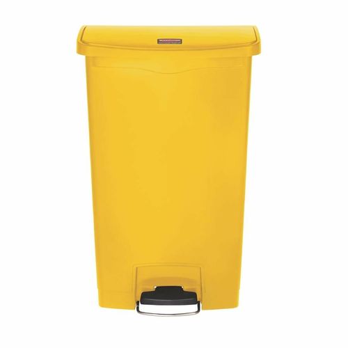 Rubbermaid Slim Jim Step on Bin Front Pedal 68Ltr Yellow - CW589 - 2