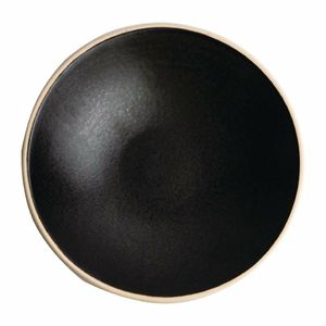 Olympia Canvas Shallow Tapered Bowl Delhi Black 200mm (Pack of 6) - FA319 - 1