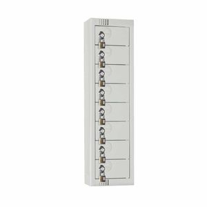 Elite Personal Effects Locker 8 Door Grey Padlock - CF754-PF - 1