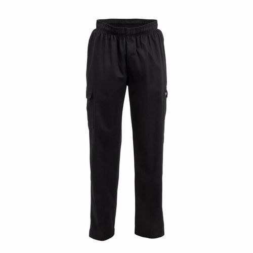 Chef Works Unisex Slim Fit Cargo Chefs Trousers Black 2XL - B222-XXL - 1