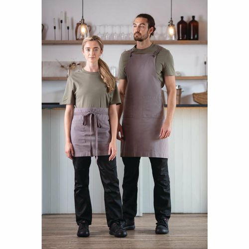 Southside Cotton Canvas Bib Apron Washed Grey - BB687 - 11