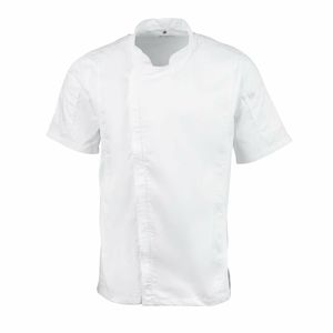 Chef Works Springfield Zipper Mens Chefs Jacket White 2XL - B471-XXL - 1