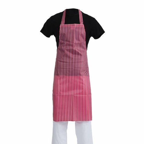 Whites Waterproof Bib Apron Red And White Stripe - A581 - 1