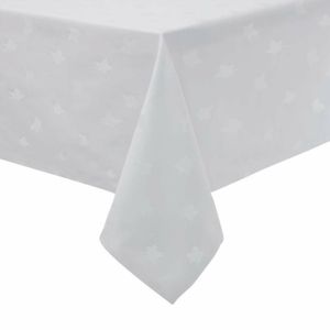 Mitre Luxury Luxor Tablecloth Ivy Leaf White 1350 x 1350mm - GW444 - 1