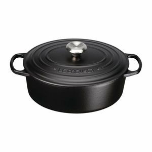 Le Creuset Cast Iron Oval Casserole 4.1L Satin Black - DR466 - 1
