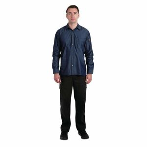 Chef Works Urban Detroit Long Sleeve Denim Shirt Blue 2XL - B776-XXL - 1