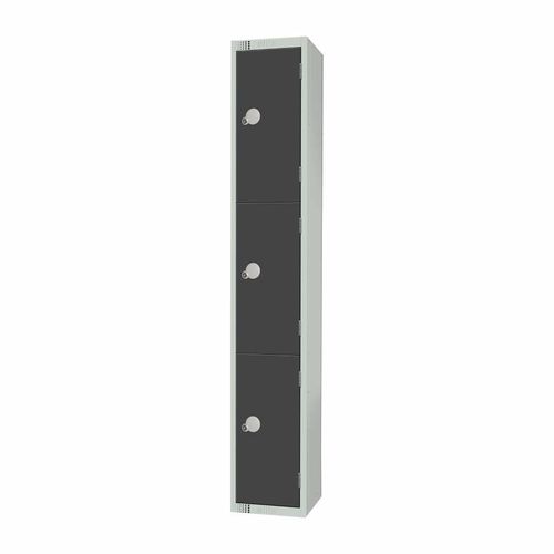 Elite Three Door Manual Combination Locker Locker Graphite Grey - GR679-CL - 2