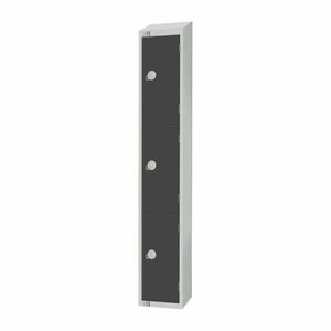 Elite Three Door Manual Combination Locker Locker Graphite Grey - GR679-CLS - 3