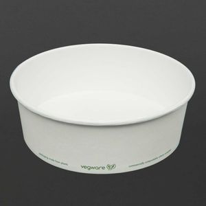 Vegware 185-Series Compostable Bon Appetit Wide PLA-lined Paper Food Bowls 32oz (Pack of 300) - FS177 - 3