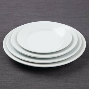 Olympia Athena Wide Rimmed Plates White 254mm (Pack of 12) - CC209 - 3