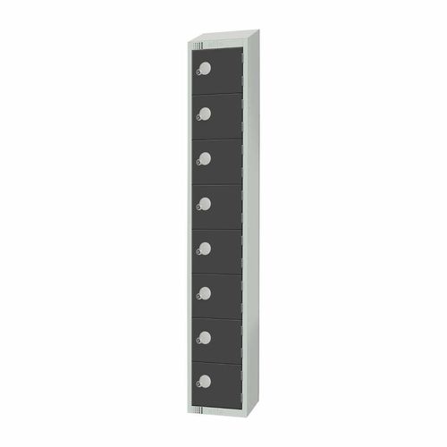 Elite Eight Door Coin Return Locker with Sloping Top Graphite Grey - GR697-CNS - 3