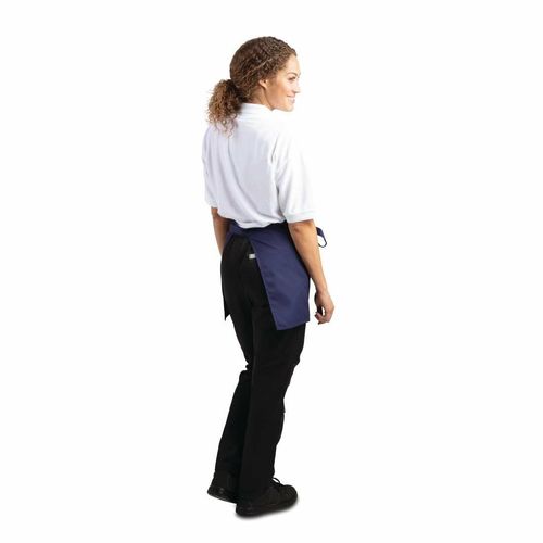 Whites Short Bistro Apron Navy Blue - BB179 - 3