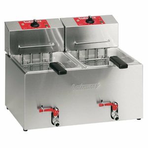 Valentine Twin Tank Countertop Electric Fryer 2x 7Ltr TF77 - FB406 - 1