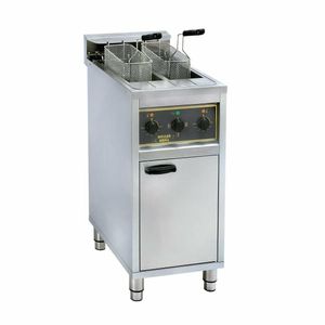 Roller Grill Twin Tank Twin Basket Free Standing Electric Fryer RFE20C - GP313 - 1