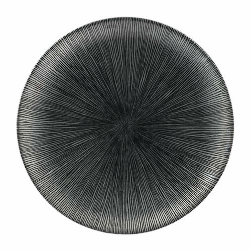 Churchill Studio Prints Agano Coupe Plates Black 288mm (Pack of 12) - FC100 - 1