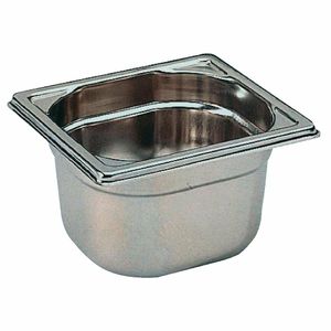 Matfer Bourgeat Stainless Steel 1/6 Gastronorm Pan 100mm - K075 - 1