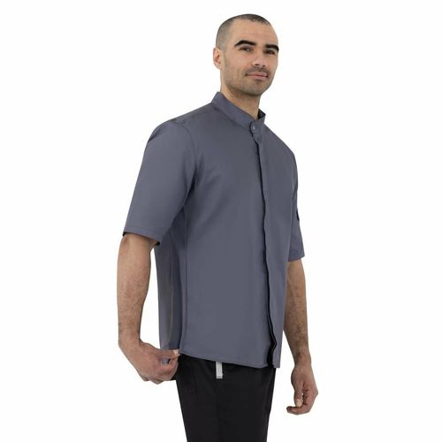 Southside Band Collar Jacket Charcoal Size M - 12
