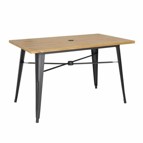 Bolero Complete Outdoor Table 120x76x76cm - Light Wood - 1
