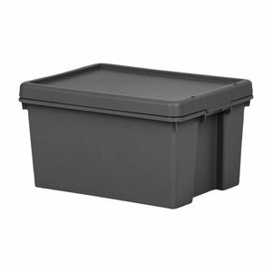 Wham Bam Recycled Storage Box & Lid Black 16Ltr - CX090 - 1