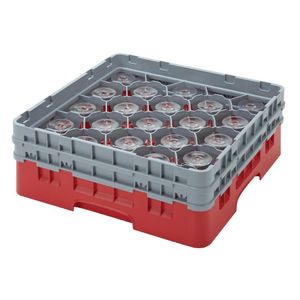 Cambro Camrack Red 20 Compartments Max Glass Height 156mm - CZ205 - 1