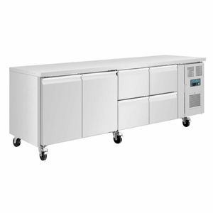 Polar U-Series Double Door and 4 Drawer Counter Fridge 476Ltr - UA021 - 1