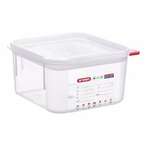 Araven Squared Transparent Polypropylene Container with Lid 2Ltr - FU100 - 1